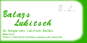 balazs lukitsch business card